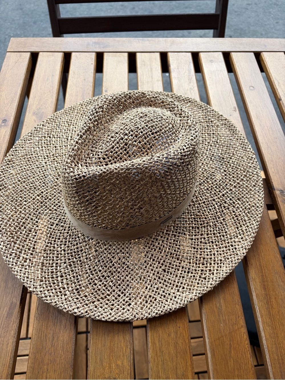 Brixton Joanna Seagrass Straw Fedora Hat - tan/ seagrass